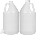ljdeals 2 Pack 1 Gallon Reusable Plastic Jugs, Ergonomic Handle with Child Resistant Lids, Food Safe, BPA Free, Leak-Resistant, HDPE Plastic Container for Water, Liquids and more, Made in USA - Image 2
