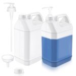 mwellewm 2 Pcs 1 Gallon Jugs with Caps Empty Plastic Gallon Containers with Lids Oil Container Automotive Square Plastic Storage Bottle for Liquids Water Laundry Detergents Home and Commercial Use - Image 2
