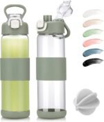 weasland Glass Water Bottle for Protein Mixes 24 oz Protein Shaker Bottles with Whisk Ball Portable Leak Proof Shaker Blender for Fitness BPA Free - Image 2