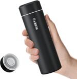 【Upgraded】Exllena Small Insulated Water Bottle 12 oz/350ml– Mini Insulated Water Bottle for Hot & Cold Drinks, Perfect Small Water Bottle for Travel, Purse...(Black) - Image 2