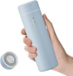 【Upgraded】Exllena Small Insulated Water Bottle 12 oz/350ml– Mini Insulated Water Bottle for Hot & Cold Drinks, Perfect Small Water Bottle for Travel, Purse...(Greyish Blue) - Image 2