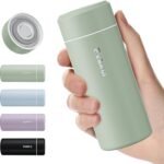【Upgraded】Exllena Small Insulated Water Bottle 8 oz/250ml– Mini Insulated Water Bottle for Hot & Cold Drinks, Perfect Small Water Bottle for Travel, Purse...(Sage Green) - Image 2