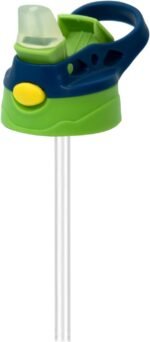 1 Pack 12 oz Exclusive Replacement Lid and Straws for Sublimation Sippy Cup Double Wall Vacuum Insulated Mixed Color Thermos Stainless Steel Water Bottles Blue Handle - Image 2