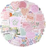 100PCS Cute Preppy Stickers Pink Motivational Vinyl Waterproof Stickers for Laptop Bumper Water Bottles Computer Phone Hard Hat Car Inspirational Decals for Adults Women Kids Teen Girls - Image 2