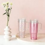 40 Oz Snow Globe Tumbler Supplies 4 Pack Acrylic Snowglobe Tumblers Cups with Handle Clear Pre-Drilled Double Wall Snow Globe Tumbler Starter Kit for DIY Glitter Tumblers - Image 3