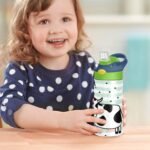 Kigai Cute Cow Kids Water Bottle with Straw Lid, BPA Free, 12oz Stainless Steel Vacuum Insulated Leakproof Flask Kids Thermos for Toddlers, School, Office - Image 7