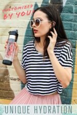 NEW AquaFrut Bottom Loading Fruit Infuser Water Bottle - BPA Free Tritan Plastic - Leak Proof - 24 OZ - Infusion Recipe eBook (Teal) - Image 4