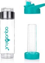 NEW AquaFrut Bottom Loading Fruit Infuser Water Bottle - BPA Free Tritan Plastic - Leak Proof - 24 OZ - Infusion Recipe eBook (Teal) - Image 6