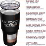 We The People Holsters - Air Force Veteran - Air Force Travel Mug - American Flag Coffee Travel Mug - Veterans Day Tumbler - Double Insulated Tumbler - 30 oz - Image 4