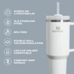 STANLEY Quencher H2.0 Tumbler with Handle and Straw 30 oz | Flowstate 3-Position Lid | Cup Holder Compatible for Travel | Insulated Stainless Steel Cup | BPA-Free | Soft Orchid - Image 5
