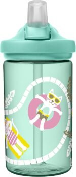 CamelBak Eddy+ 14 oz Kids Water Bottle with Tritan Renew – Straw Top, Leak-Proof When Closed, Pool Cats - Image 3