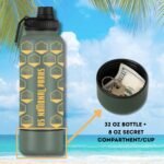 National Parks Stainless Steel Water Bottle with Secret Compartment – Includes All Park Stickers to Track Your Visits (Green) - Image 4