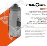 FIDLOCK Twist Replacement Bottle 590ml/20oz | Includes Twist Bottle Only (Twist Base Not Included) | Smoke - Image 3