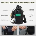 COKTIK 84oz Insulated Water Bottle - Stainless Steel Vacuum Metal, Portable ½ Gallon Large-Capacity Sports Bottle with Straw, Carry Bag and Handle Strap, Ideal for Gym & Hiking（Dark Night) - Image 5