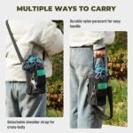 COKTIK 84oz Insulated Water Bottle - Stainless Steel Vacuum Metal, Portable ½ Gallon Large-Capacity Sports Bottle with Straw, Carry Bag and Handle Strap, Ideal for Gym & Hiking（Dark Night) - Image 6