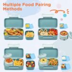 MAISON HUIS Bento Box for Kids with 8oz Soup Thermo, Insulated Lunch Bag & 17oz Water Bottle, 2-Compartment Bento Box with Built-In Ice Pack, Leak-Proof & BPA-Free - Image 4