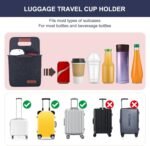 Portable Drink Holder - Foldable Travel Carrier with Reusable Insulated Cofee Cup, 2 Cup Holder, Free Your Hands - Image 3