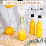 5 oz Hot Sauce Bottles, 35 Pack Clear Glass Woozy Bottles with Leak Proof Black Screw Caps, Empty Bottles for Sauces, Vanilla Extract, Wine, Beverage - Image 5