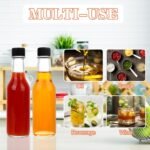 5 oz Hot Sauce Bottles, 35 Pack Clear Glass Woozy Bottles with Leak Proof Black Screw Caps, Empty Bottles for Sauces, Vanilla Extract, Wine, Beverage - Image 6