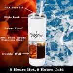 DHQH Mr and Mrs 2025 Tumbler Set, Engagement Wedding Gifts for Couples Wife Husband Bride To Be Newly Engaged 20oz Travel Tumbler Bachelorette Party Gifts - Image 3