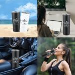 DHQH Mr and Mrs 2025 Tumbler Set, Engagement Wedding Gifts for Couples Wife Husband Bride To Be Newly Engaged 20oz Travel Tumbler Bachelorette Party Gifts - Image 4