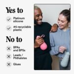 STOJO Collapsible Sports Water Bottle - Leak-Proof Reusable Silicone Travel Cup for Hot & Cold Drinks - Microwave & Dishwasher Safe - AS SEEN ON TODAY SHOW - Parent (Carnation) - Image 8