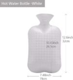 Fashy Hot Water Bottle with Quilted Cotton Purple Cover (2L, 67oz) – Made in Germany - Image 4