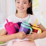 VINUR Kids Insulated Tumbler with Handle-Spill Proof & Leak Resistant-18/8 Stainless Steel Vacuum Water Cup with Straw Lid and Silicone Base-Cup Holder Friendly, 17 oz-Purple Pink - Image 4