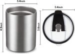MEWAY 12oz/8Pack Coffee Mug With Lid, Insulated Stainless Steel Reusable Coffee Cup, Double Wall Durable Coffee Mug, Powder Coate，For Coffee, Beer, Home, Office(Silver,8 Pack) - Image 4