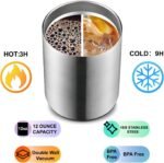 MEWAY 12oz/8Pack Coffee Mug With Lid, Insulated Stainless Steel Reusable Coffee Cup, Double Wall Durable Coffee Mug, Powder Coate，For Coffee, Beer, Home, Office(Silver,8 Pack) - Image 6