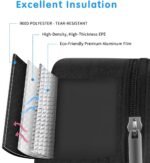 DALINDA Lunch Bag Lunch Box for Women Men Reusable Insulated Lunch Bags,Water-Resistant Cute Cooler Lunch Tote Bag, Large Capacity for Work Travel Picnic,Black - Image 4