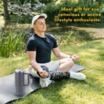 40oz Insulated Stainless Steel Travel Tumbler with Handgrip for Coffee, Tea, Smoothies - Water Bottle Cup with Handle and Straw Lid - Leakproof and Reusable Mug (Sand Dune) - Image 5