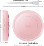 BESTINNKITS Smart Coffee Set Auto On/Off Gravity-induction Mug Office Desk Use, Candle Wax Cup Warmer Heating Plate (Up To 131F/55C), 14oz (Pink Set) - Image 4