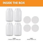 FastRack 1 Gallon Mason Jar with White Airtight Lid (Pack of 4) | Regular Glass Canisters with Airtight Lids | Large Mouth Glass Jar for Food Storage, Canning, Fermentation, Pickling - Image 3