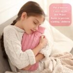2 Pieces Hot Water Bottle Cover Soft Cover Only Knitted Hot Water Bottle Sweater for Winter Compress and Cold Therapy, Menstrual Cramps, Neck, Shoulder Pain Relief(Pink, Khaki) - Image 3