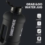 SHAKESPHERE Sports Water Bottle – 1.3L Wide Mouth Water Jug, Leakproof BPA-Free Gym Bottle for Men & Women, Great for Daily Hydration, Training, Travel, Outdoor Activities & Sports – Matte Black - Image 5