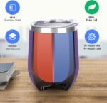 DOMICARE Stainless Steel Wine Tumbler Bulk with Lid, Personalized Insulated Tumblers Set, 12oz Travel Coffee Cups Pack of 1, Purple - Image 3