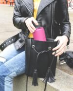 Fifty/Fifty 20oz, Double Wall Vacuum Insulated Café Water Bottle, Stainless Steel, Flip Cap w/ Wide Mouth, Slate Grey, 20oz/591mL - Image 3