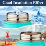 Kids Water Bottle with Straw Lid-12 oz Insulated Stainless Steel Thermal Cup, Leakproof Wide Mouth Sports Bottle Keeps Cold 12H & Hot 6H for Gym Office Outdoor - Image 5