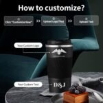 Personalized Coffee Mug, Custom Tumbler with Name Text Logo Vacuum Insulated Coffee Mug Spill Proof Reusable Coffee Travel Mug for Keep Hot/Ice Coffee, Tea, and Beer,Pink - Image 3