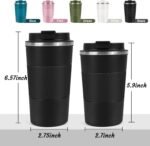 Personalized Coffee Mug, Custom Tumbler with Name Text Logo Vacuum Insulated Coffee Mug Spill Proof Reusable Coffee Travel Mug for Keep Hot/Ice Coffee, Tea, and Beer,Pink - Image 5