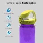 Nalgene Kids On The Fly Water Bottle, Leak Proof, Durable, BPA and BPS Free, Carabiner Friendly, Reusable and Sustainable, 12 Ounces, Green - Image 3