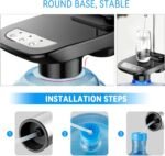 Electric Water Dispenser Pump | Low Noise Tech - Auto USB Charging & Leak-Proof Portable for 3-5Gallon Jugs | Home, Office, Kitchen, Travel & Camping (Black)​​ - Image 4