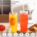 INSETLAN 30oz Glass Tumbler with Lid and Straw, Set of 2 – Reusable Glass Water Bottle with Straw, Clear Iced Coffee Cups for Water, Smoothies, Tea, Juice – Perfect for Travel & Daily Use - Image 4