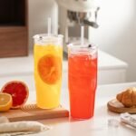 INSETLAN 30oz Glass Tumbler with Lid and Straw, Set of 2 – Reusable Glass Water Bottle with Straw, Clear Iced Coffee Cups for Water, Smoothies, Tea, Juice – Perfect for Travel & Daily Use - Image 5