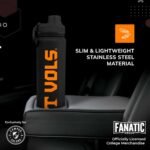 Campus Colors NCAA Stainless Steel Water Bottle - Twist on cap - 24 oz - Carry Clip - Keeps Your Drinks Hot or Cold for Hours (Tennessee Volunteers - Black) - Image 4