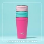 Swig Life 24oz Party Cup, Stackable Insulated Travel Coffee Tumbler with EZ Slider Lid, Cup Holder Friendly, Stainless Steel 24 oz Tumbler, Reusable Coffee Mug (Busy Bee) - Image 5
