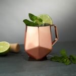 Viski Faceted Moscow Mule Mug, Copper Cocktail Glasses, Stainless Steel, Drinkware, Holds 18 oz - Image 4