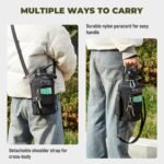 COKTIK 84oz Insulated Water Bottle - Stainless Steel Vacuum Metal, Portable ½ Gallon Large-Capacity Sports Bottle with Straw, Carry Bag and Handle Strap, Ideal for Gym & Hiking（Black) - Image 4