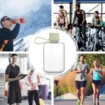 8.2 oz/240 ml Flat Travel Water Bottle, BPA Free Tritan Reusable Plastic Water Bottles Square Plastic Flask Pocket for Camping, Fitness, Outdoor Sports, Fits Purse and Pocket（green） - Image 4